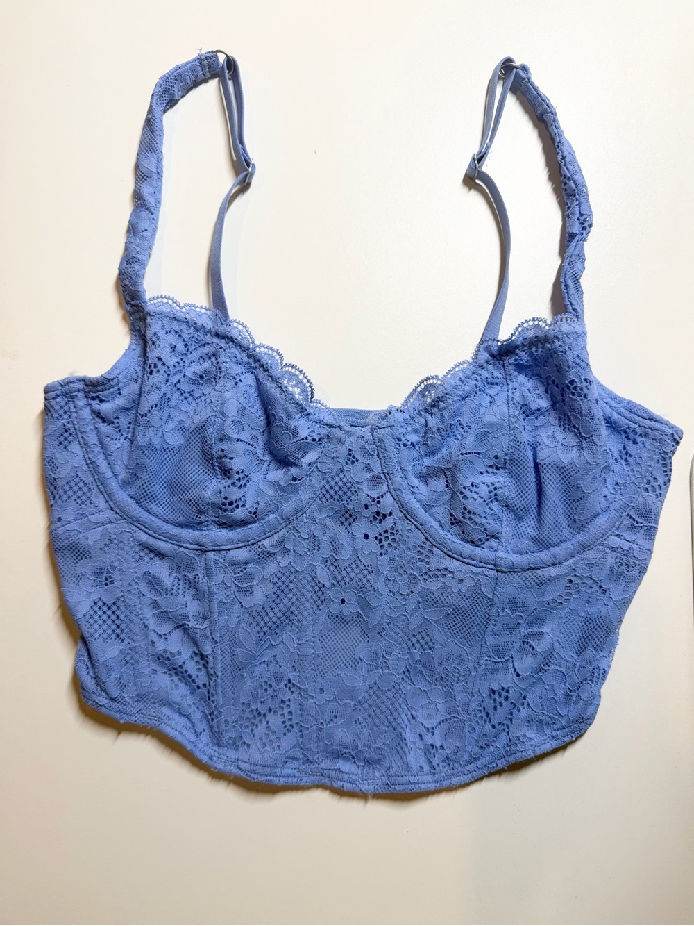 Gilly Hicks Periwinkle Lace Longline Bralette